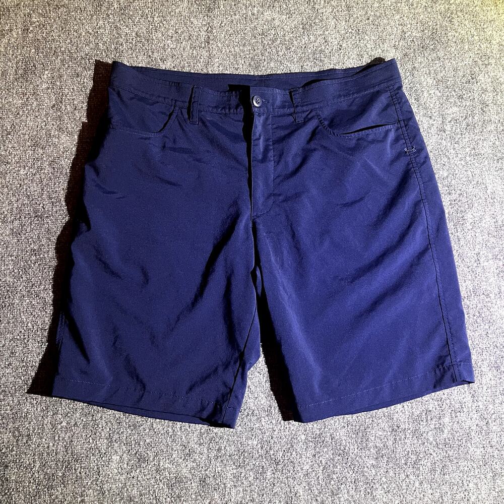 Under Armour Golf Shorts Mens 38 Navy Blue HeatGear Loose Fit Performance